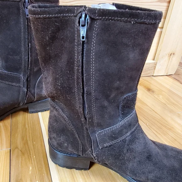 Davos Gomma Brown Suede Boots Women's Size 7 - Picture 5 of 11